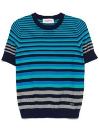Sonia Rykiel short-sleeved Striped Top Blue at Farfetch